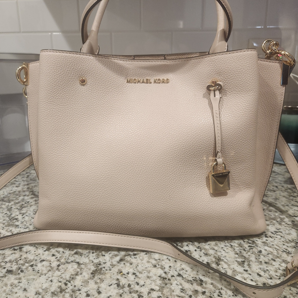 Michael Kors Cream Leather Tote Bag